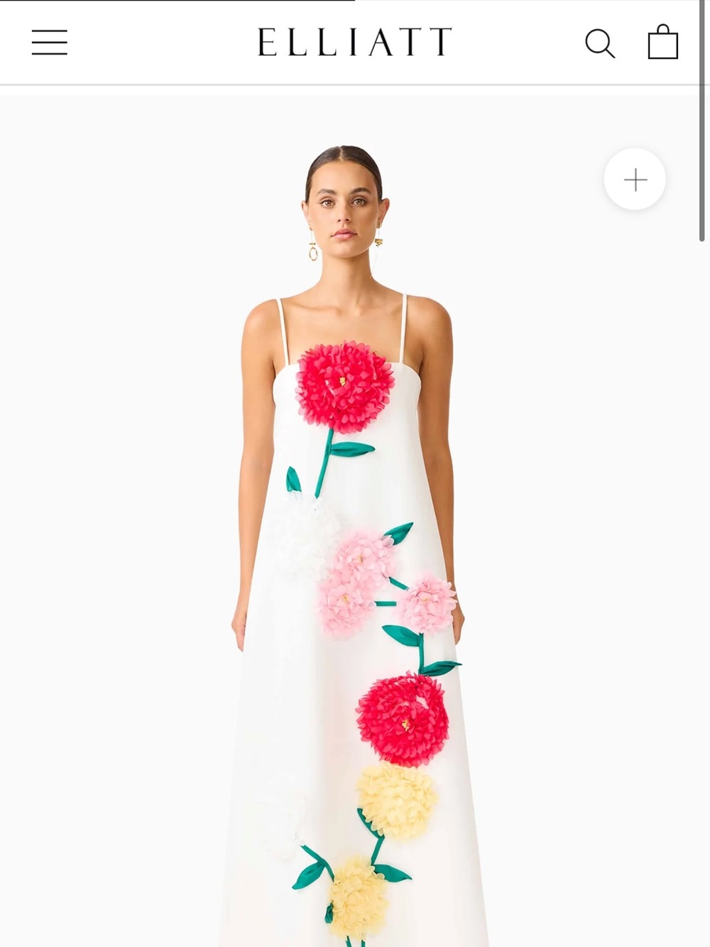 Buttercup Embroidered Maxi Dress in White